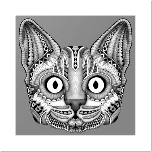 Egypt cat aztec pattern art Posters and Art